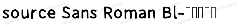 source Sans Roman Bl字体转换